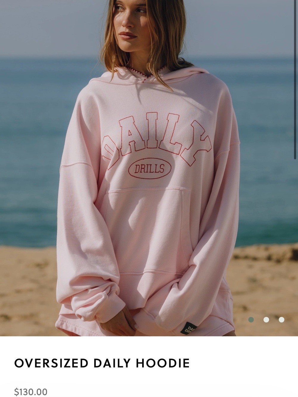 Daily Drills Oversized Daily Hoodie Cupid + Heart Stitch